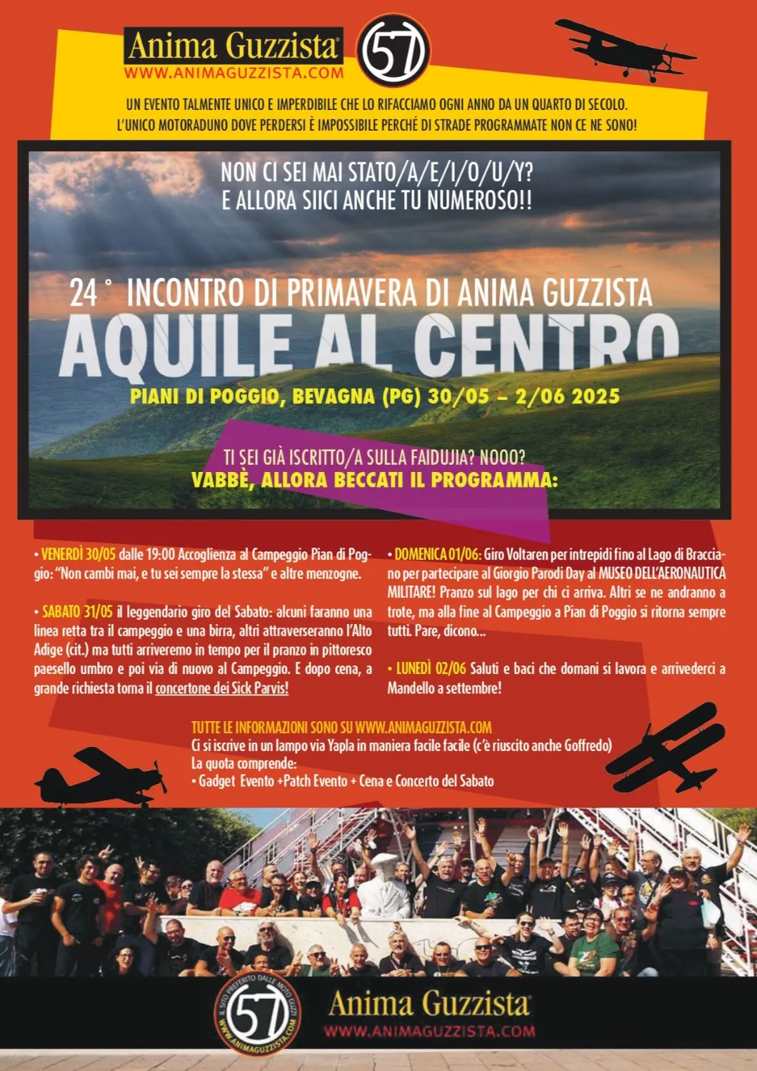 Aquile al centro, raduno anima guzzista 2025