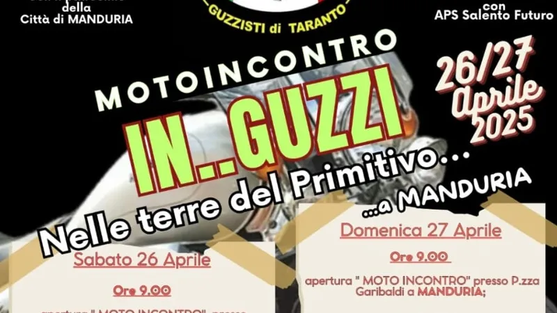 Moto Guzzi rally "In Guzzi... nelle terre del Primitivo", Manduria 2025
